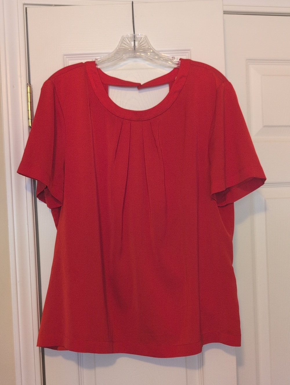 J. Crew Red Open Back Top